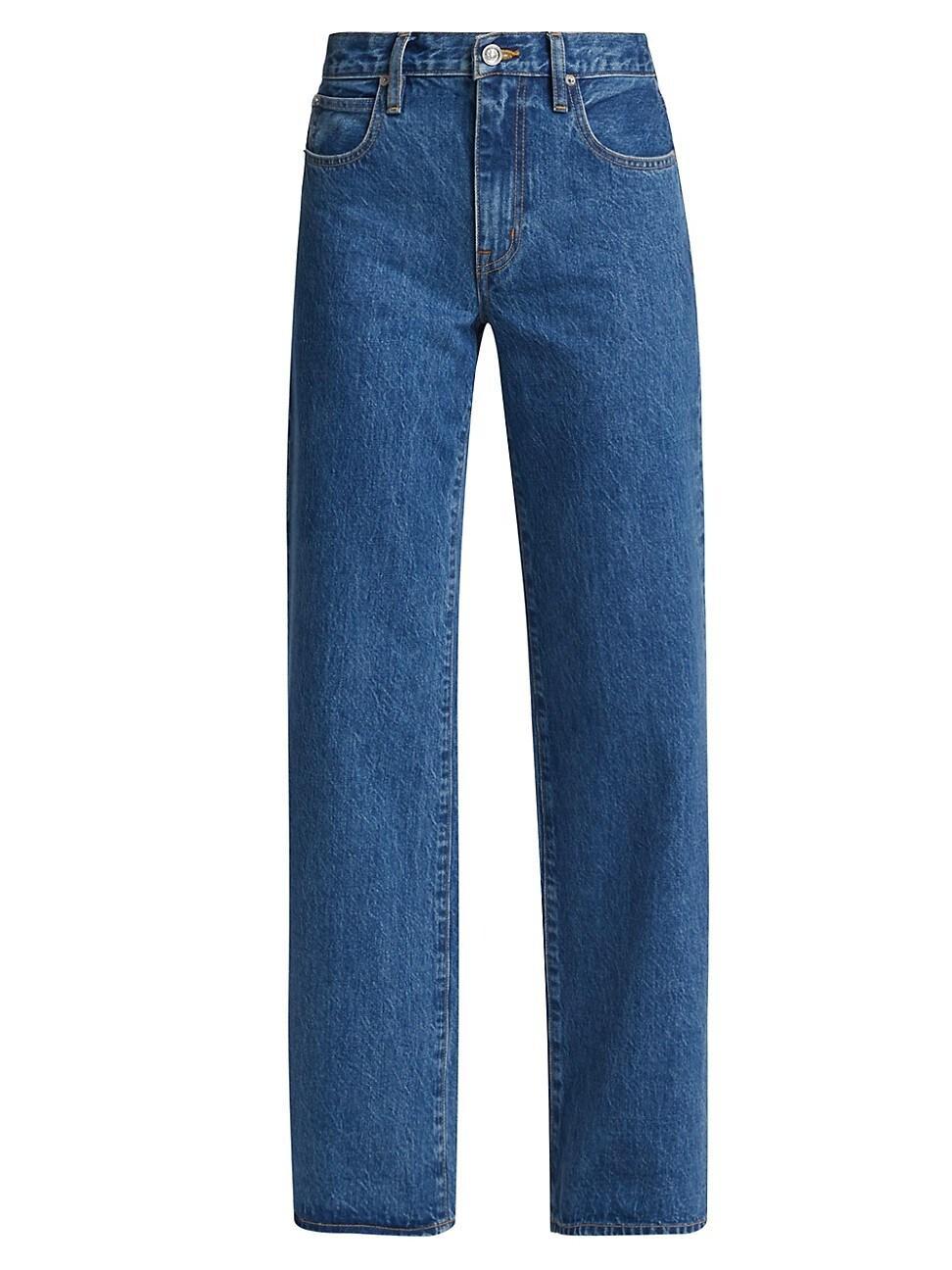 Womens Selena Mid-Rise Wide Jeans Product Image