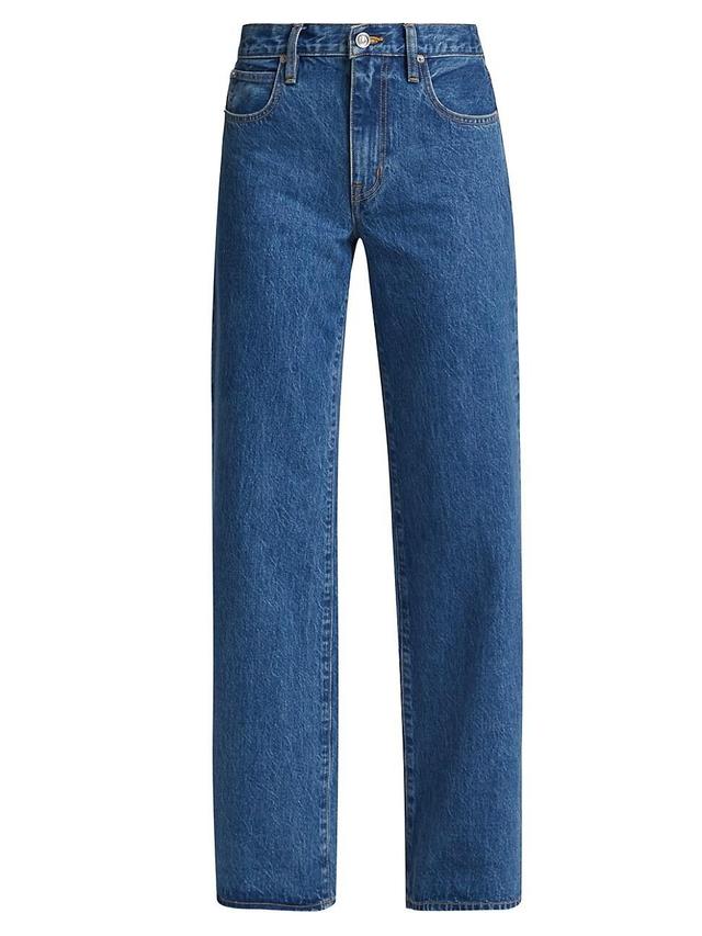 Womens Selena Mid-Rise Wide Jeans Product Image