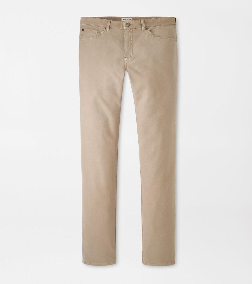 Peter Millar Mens Coastline Five-Pocket Pant | Color: Khaki | Size: 30 Product Image