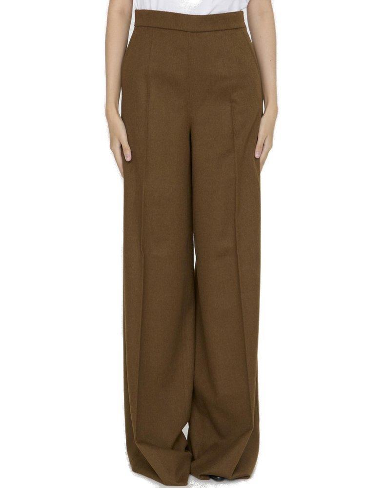 Axe Wide Leg Trousers In Brown Product Image