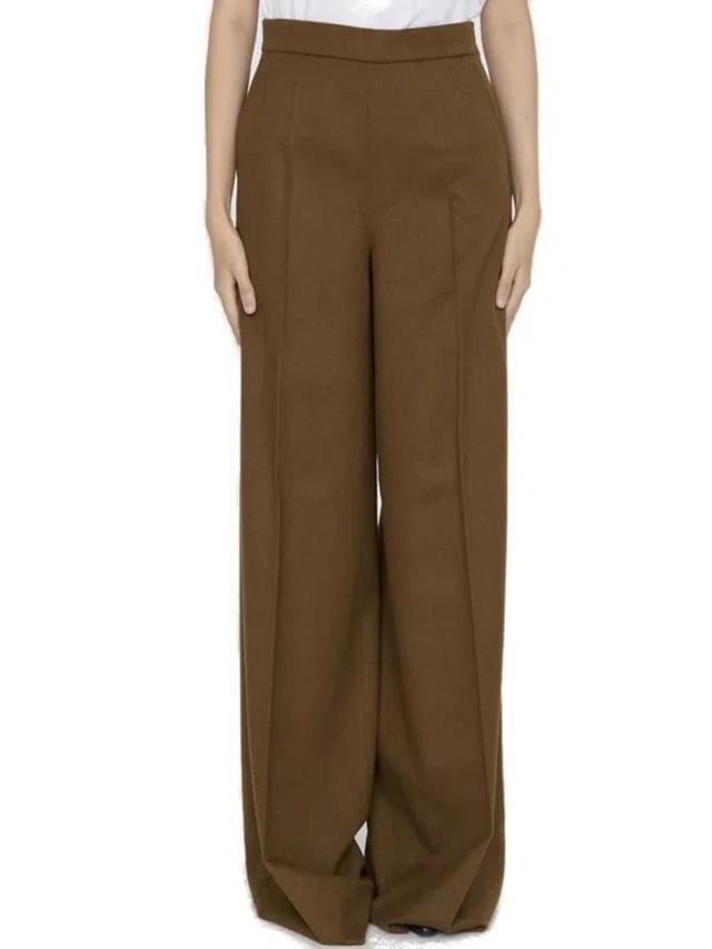 MAX MARA Axe Wide Leg Trousers In Brown Product Image