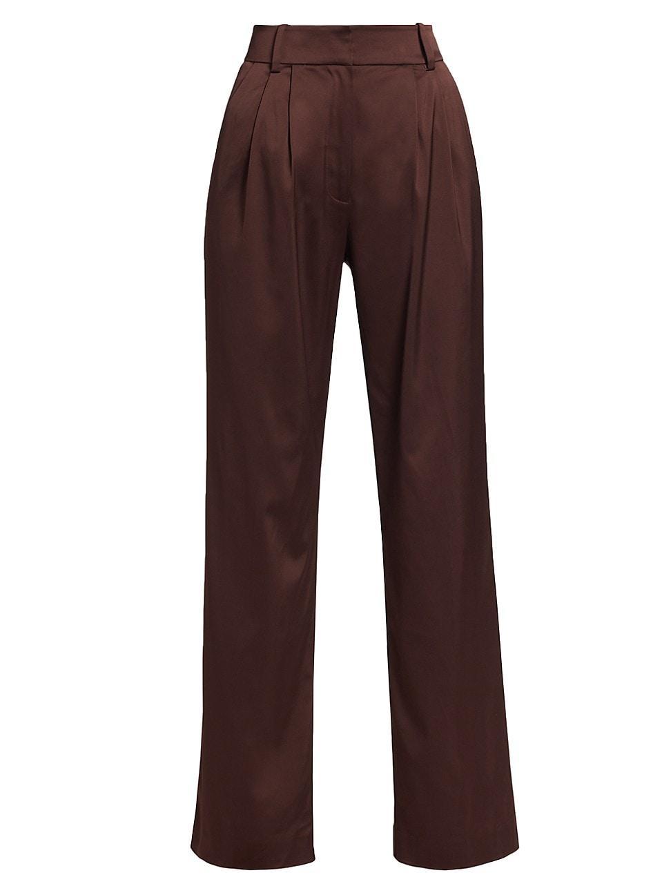 Womens Favorite Satin Wide-Leg Pants Product Image