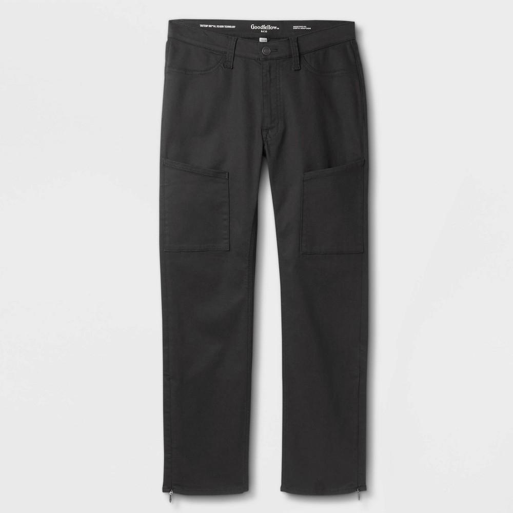 Mens Slim Fit Adaptive Jeans - Goodfellow & Co Black 42x34 Product Image