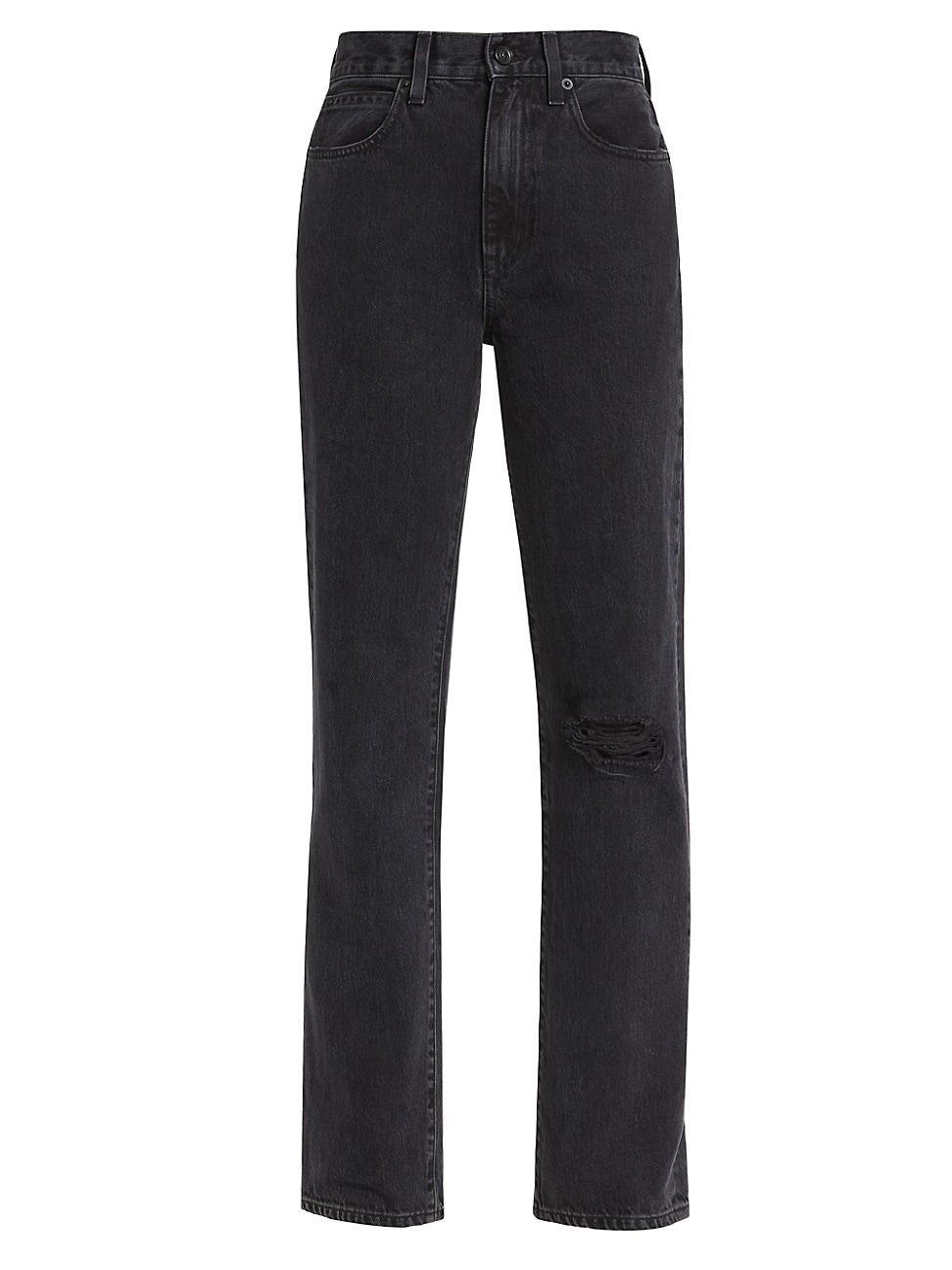 SLVRLAKE London High Waist Straight Leg Jeans Product Image