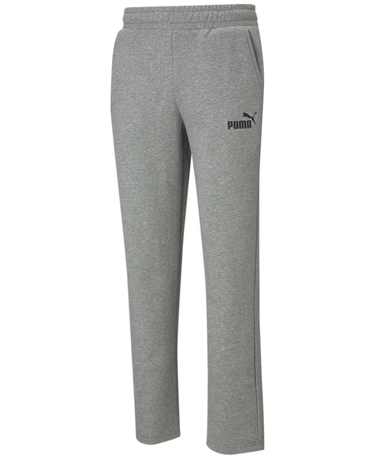 PUMA Essentials Logo Fleece Pants (Dark Heather) Men's Clothing Product Image