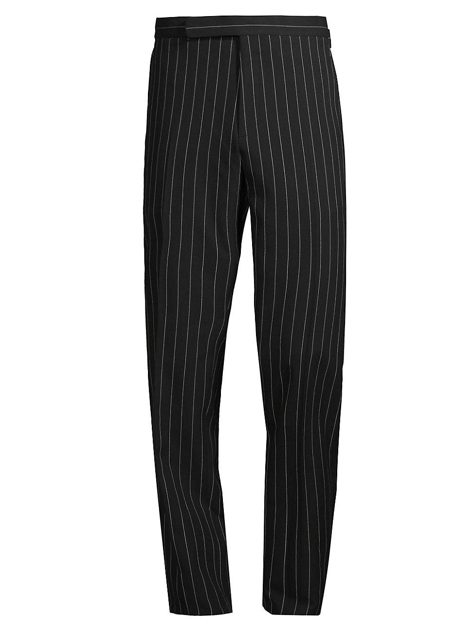 Mens Wide Stripe Cotton-Blend Trousers product image