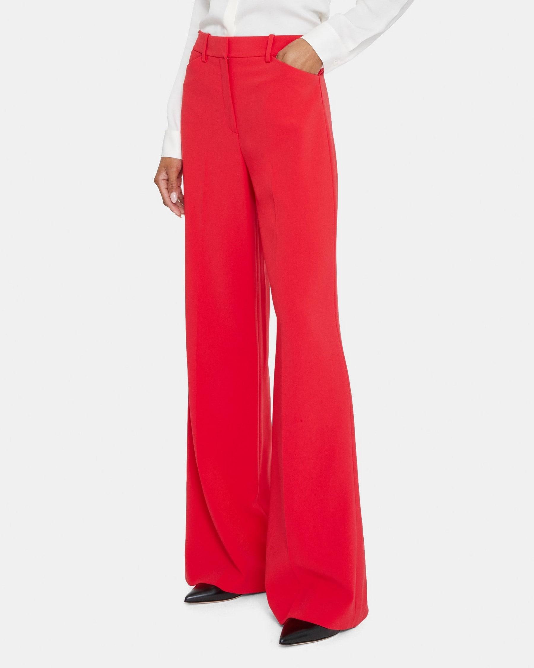 Wide-Leg Pant in Crepe Product Image