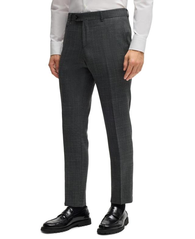 Mens Slim-Fit Trousers in Micro-Patterned Stretch Cloth Product Image