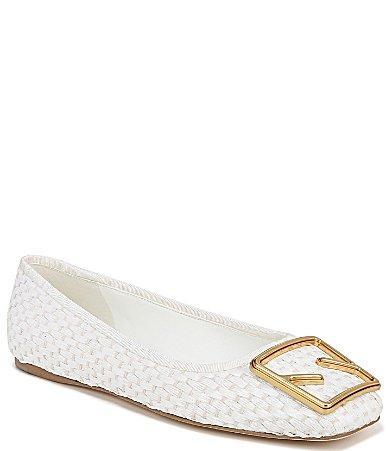 Sarto by Franco Sarto Flexa Amaya Woven Raffia Square Toe Ballet Flats Product Image