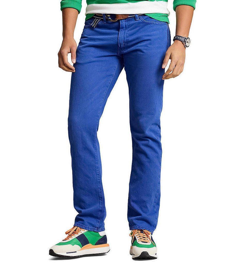 Polo Ralph Lauren Varick Slim Straight Garment-Dyed Jeans Product Image