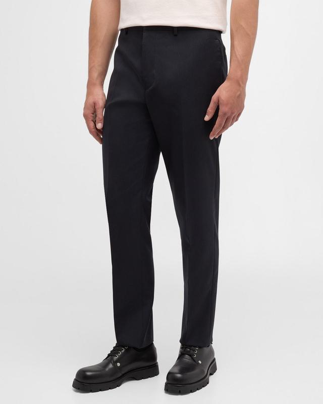 Jil Sander Slim Fit Flat Front Wool Trousers Product Image