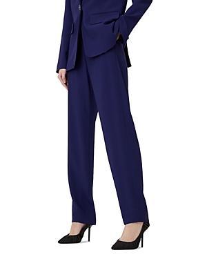 Womens High-Waisted Straight-Leg Trousers Product Image