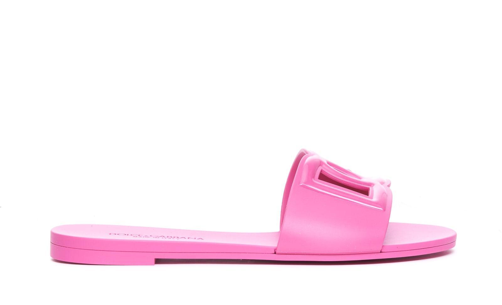 Dg Logo Sandals In Fucsia Product Image