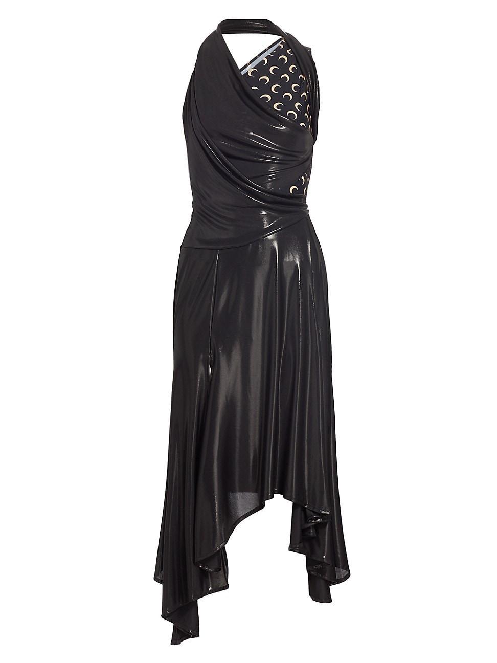 Womens Regenerated Jersey Draped Midi-Dress Product Image