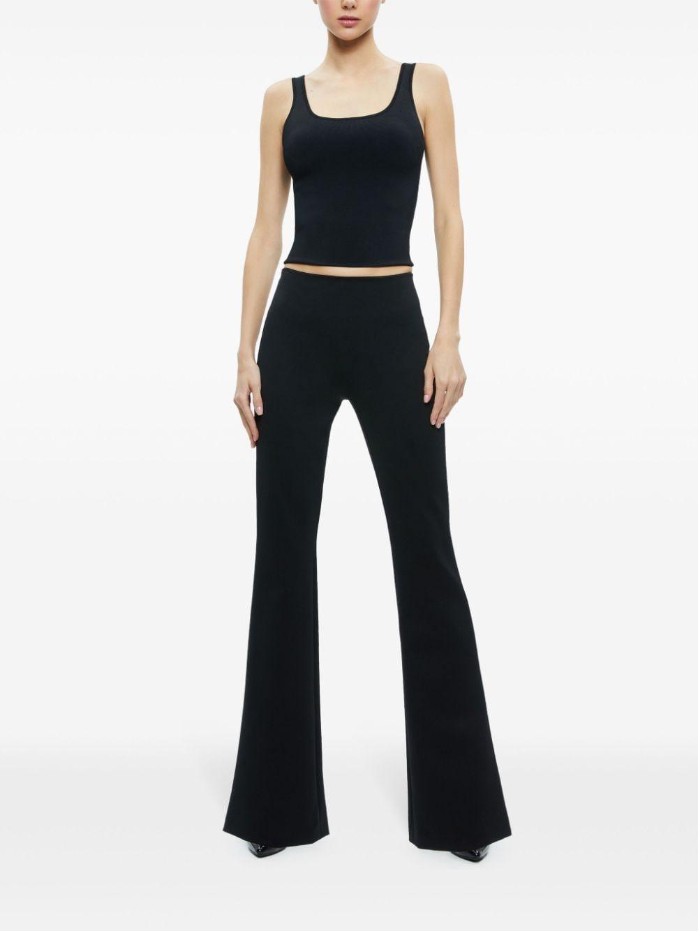 ALICE AND OLIVIA Mid-rise Slim Fit Bootcut Pants In Black Product Image