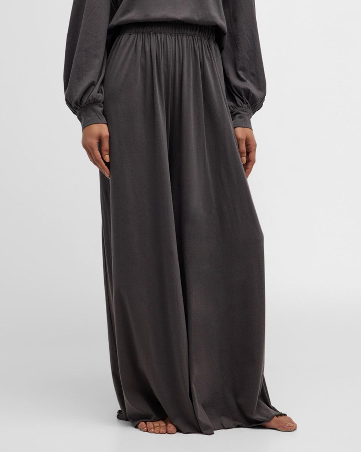 Womens Pima Cotton Wide-Leg Pants Product Image