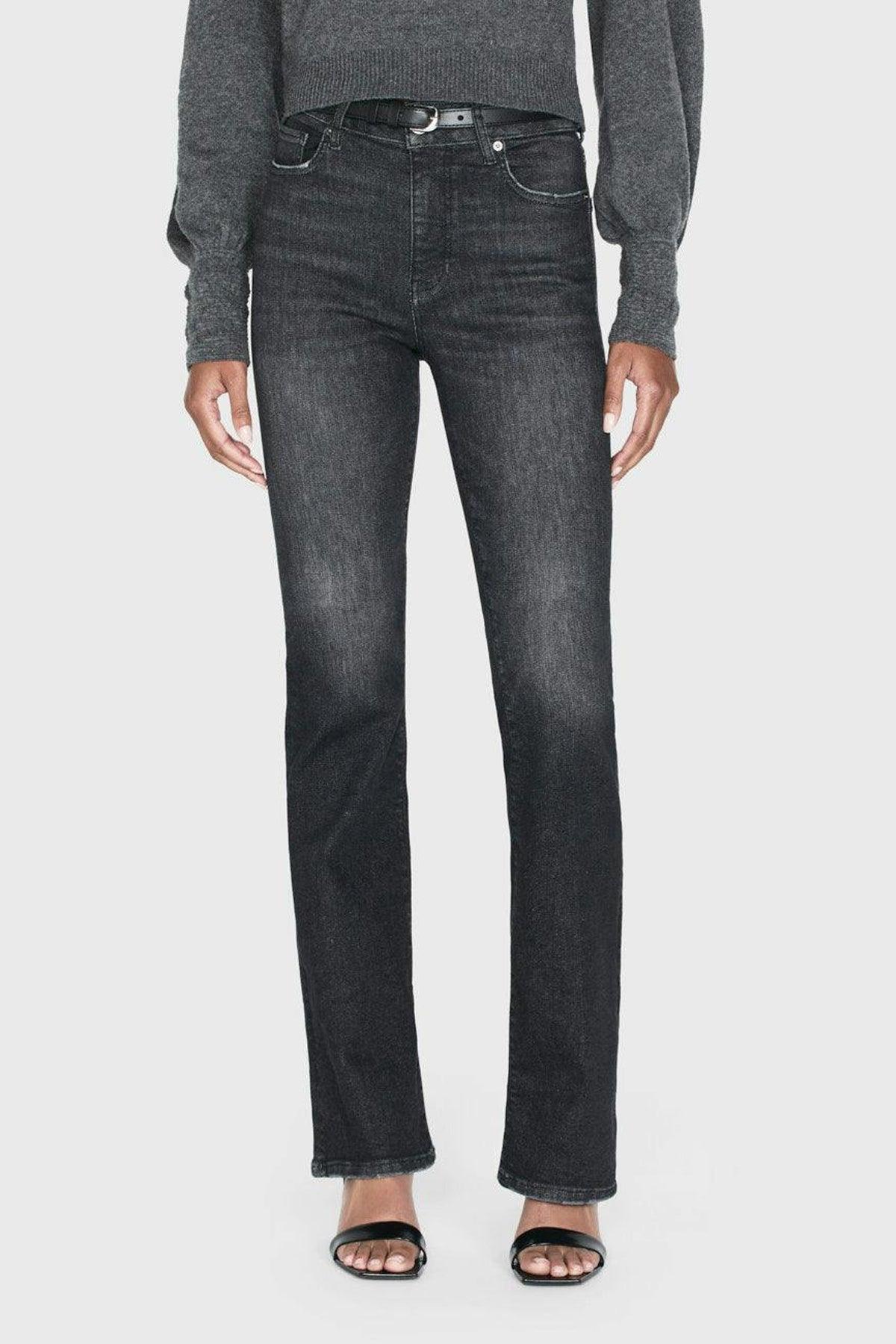 Le Crop Mini Boot High-rise Kick-flare Jeans In Black Product Image