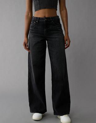 AE Strigid Super High-Waisted Ultra Wide-Leg Jean Product Image