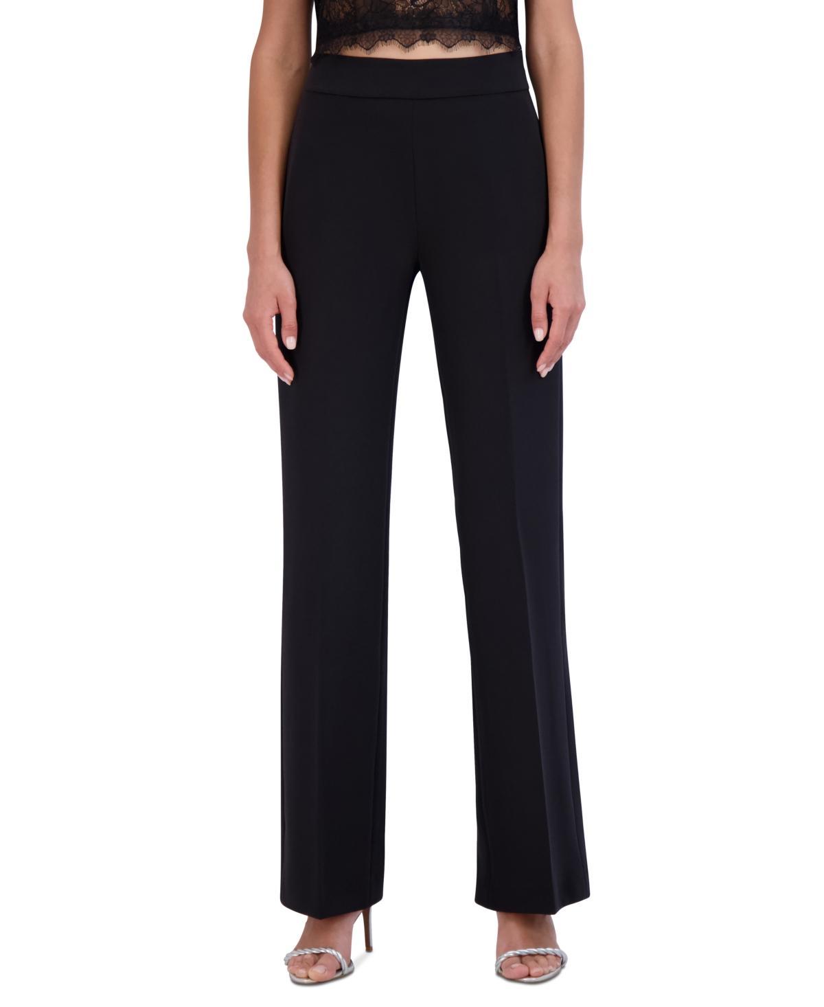 Bcbg New York Womens Side-Zip Straight-Leg Trousers product image