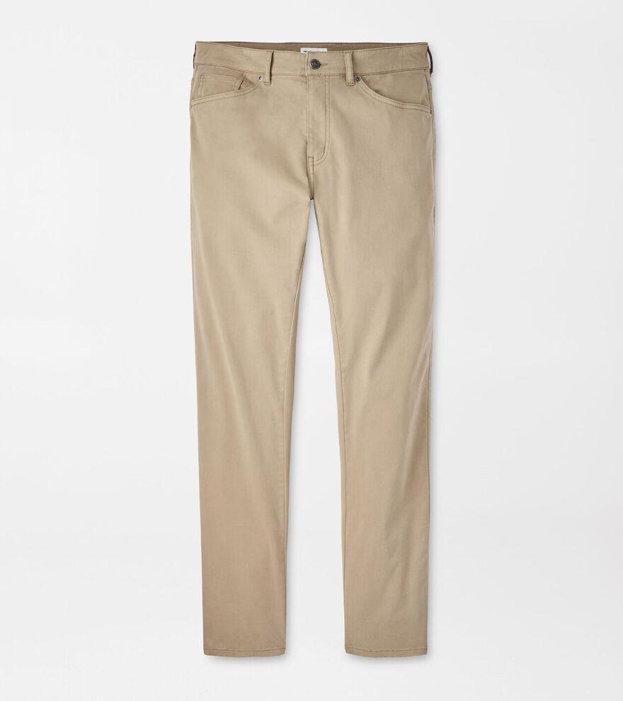 Peter Millar Mens Signature Sateen Five-Pocket Pant | Color: Grain | Size: 32 Product Image