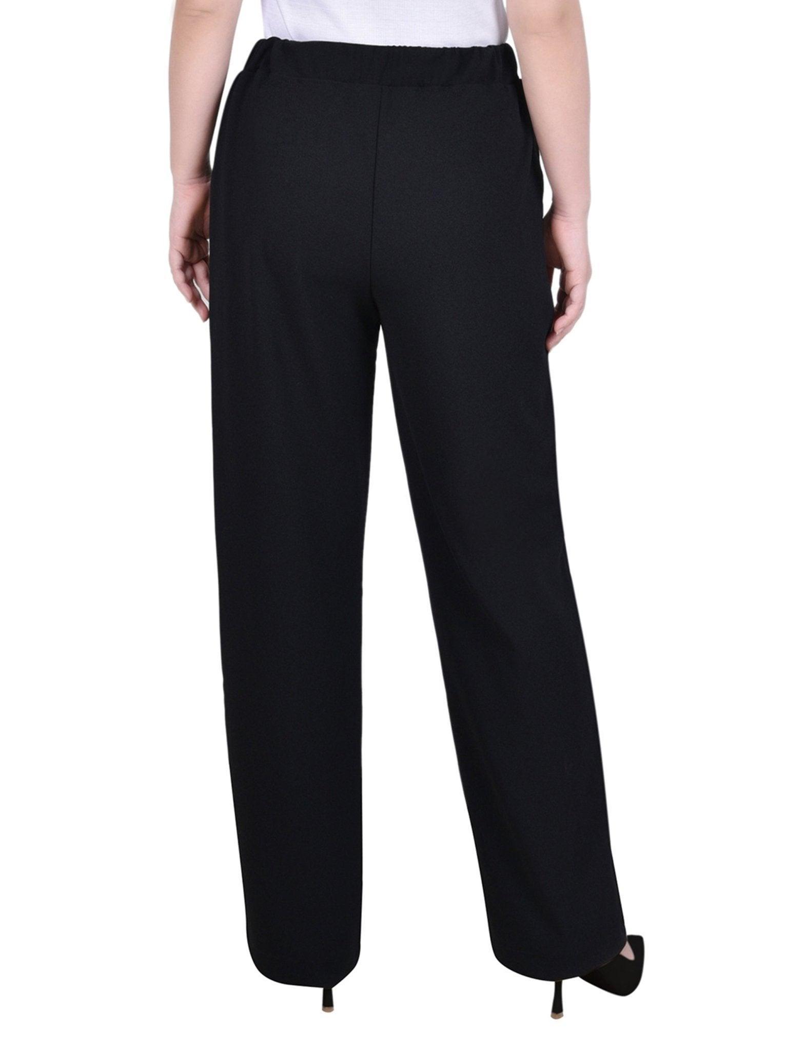 Belted Scuba Crepe Pants - Petite Product Image