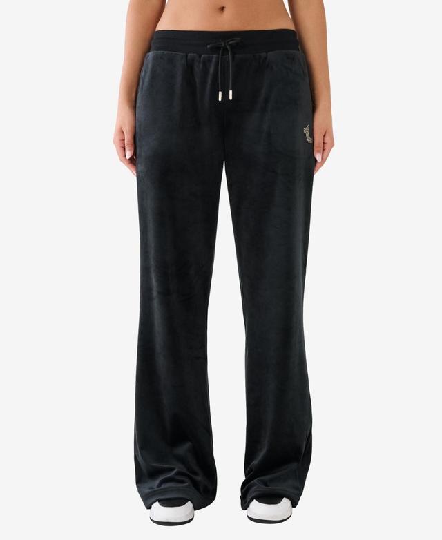 True Religion Womens Velour Straight Leg Pants Product Image