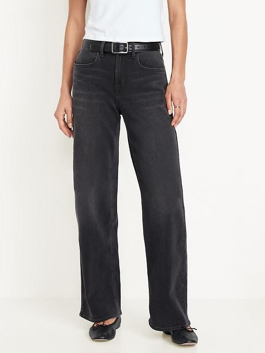 High-Waisted Wow Wide-Leg Jeans Product Image