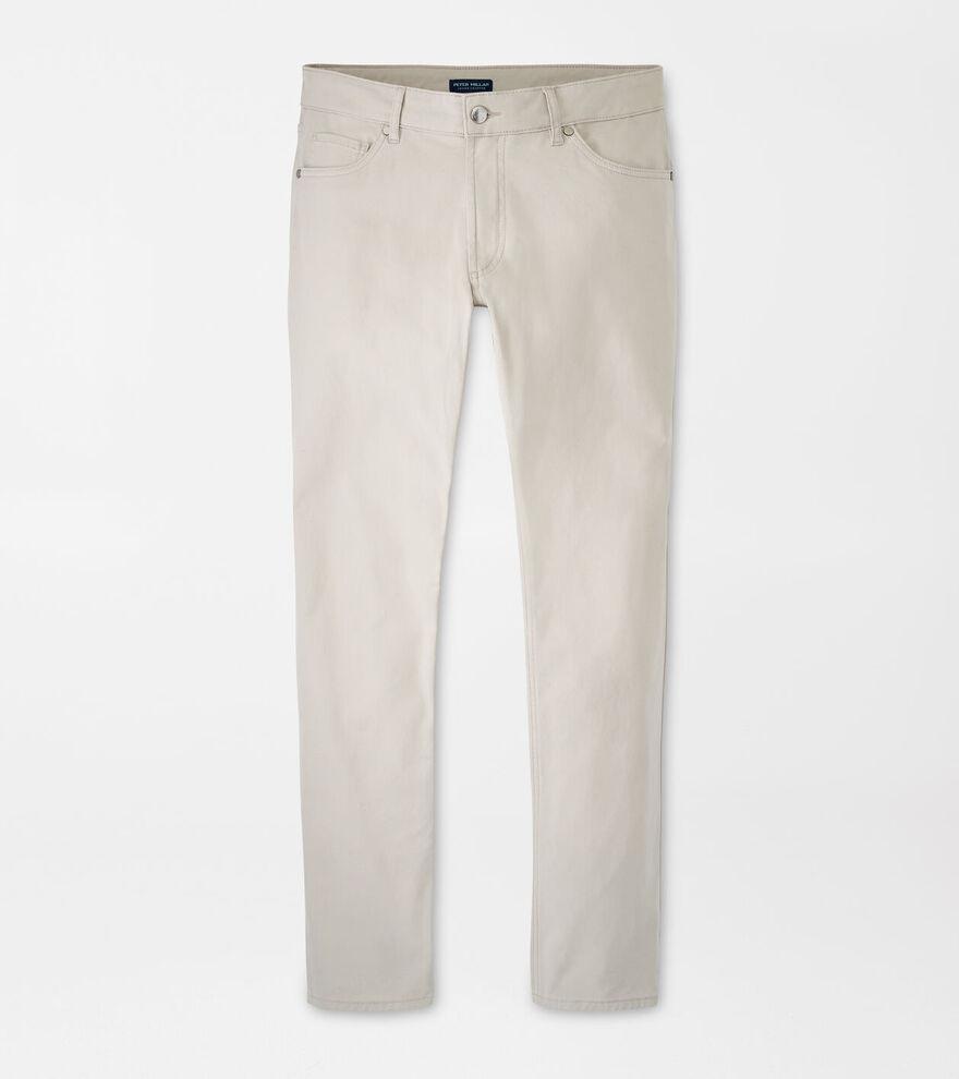 Peter Millar Mens Delvin Twill Five-Pocket Pant | Color: Stone | Size: 32 Product Image