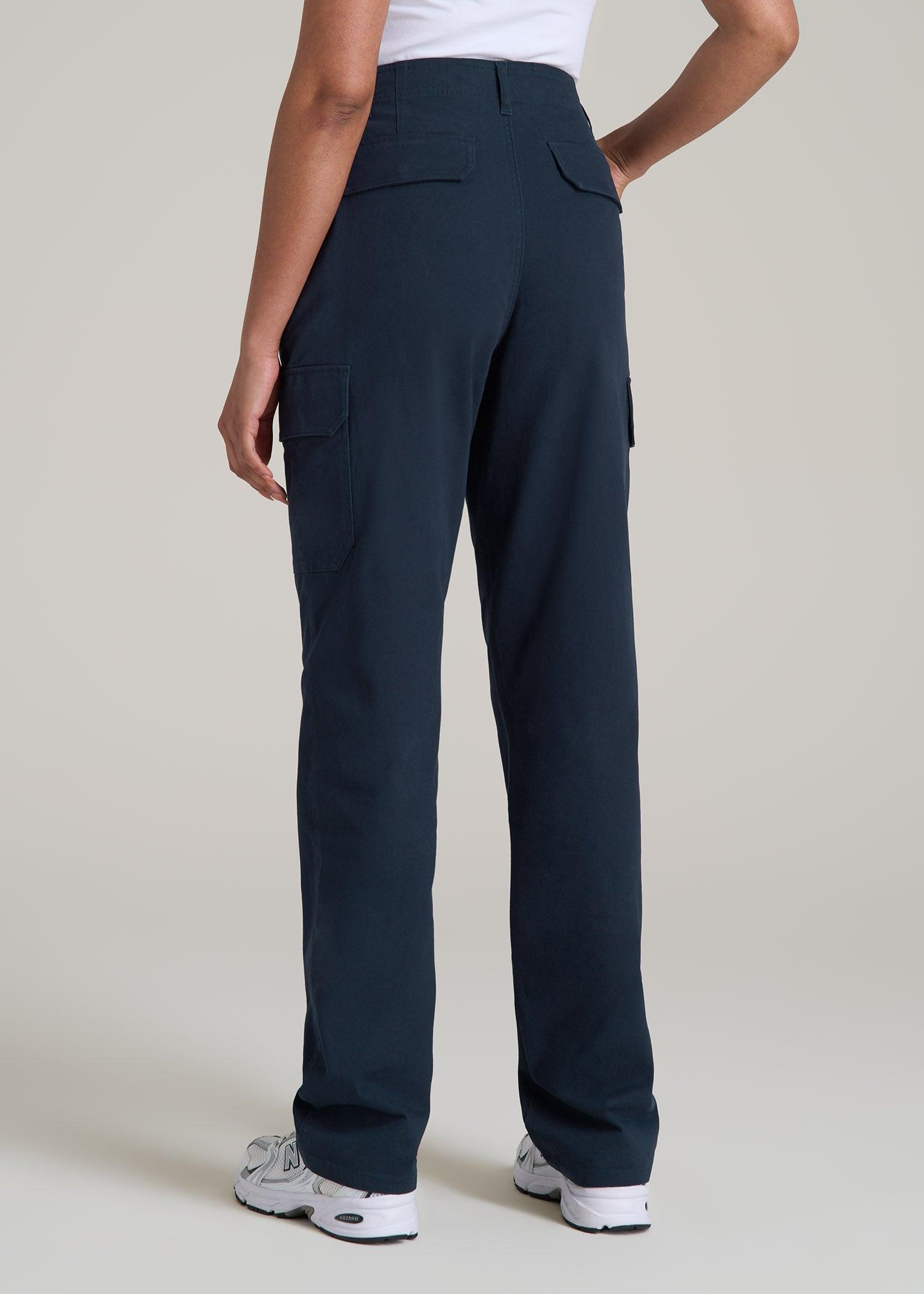 Straight Leg Cargo Chino Pants for Tall Women in Navy Female Product Image