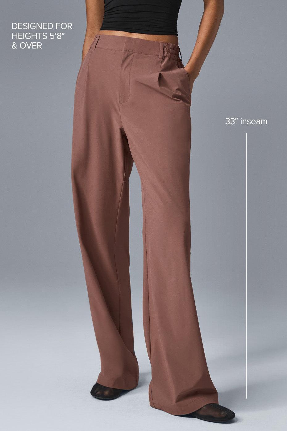 High-Waist Pursuit Trouser (Long) - Chestnut Female Product Image