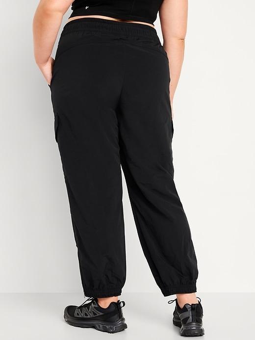 High-Waisted Ankle-Zip Cargo Joggers Product Image