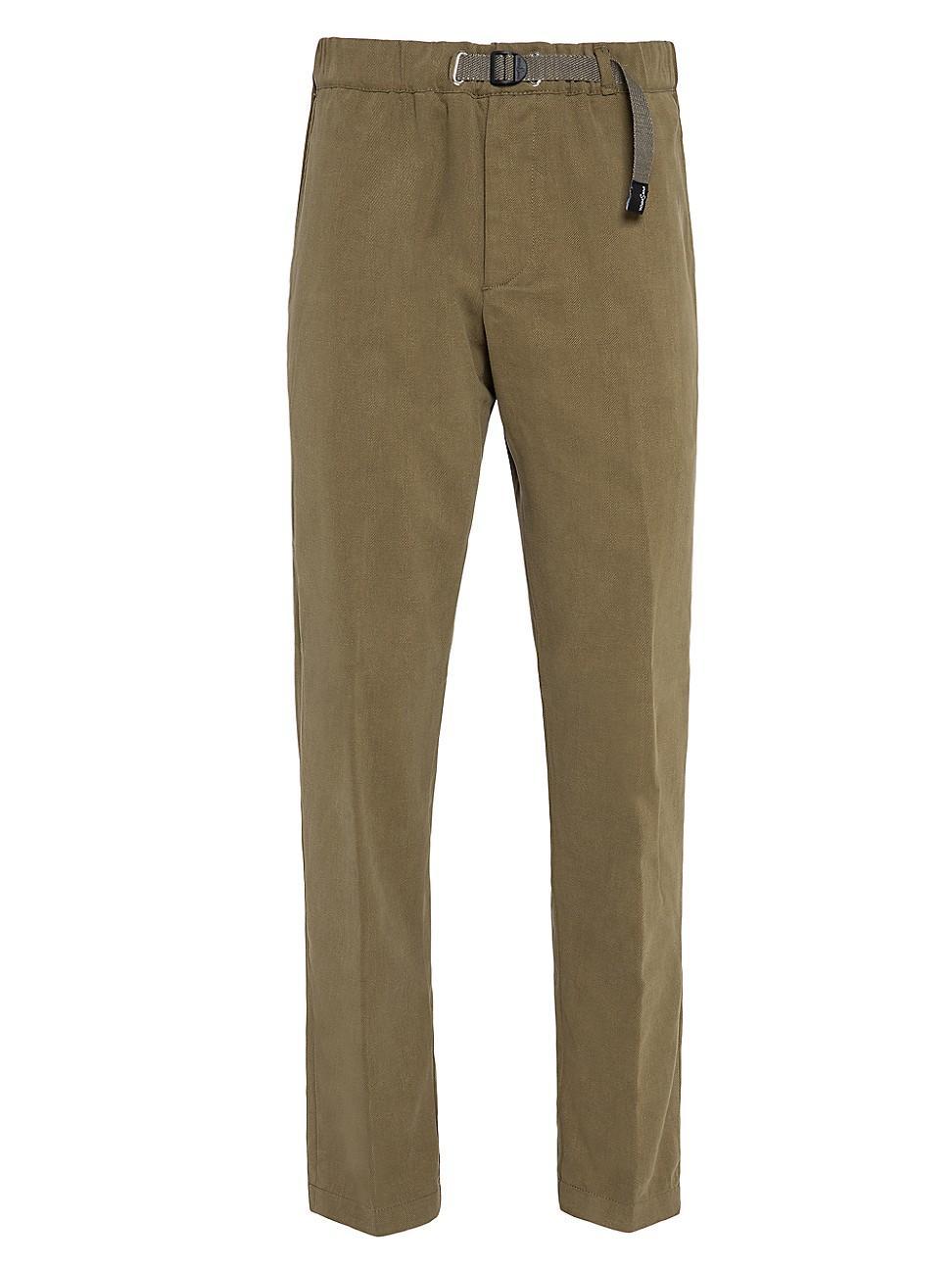 Mens Belted Cotton Pants Product Image