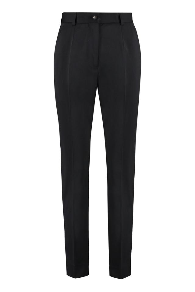 Virgin Wool Tailored Trousers In Nero Product Image