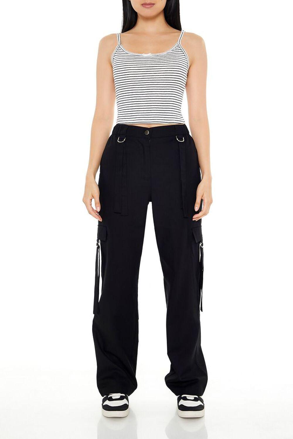 Wide-Leg Utility Cargo Pants | Forever 21 Product Image