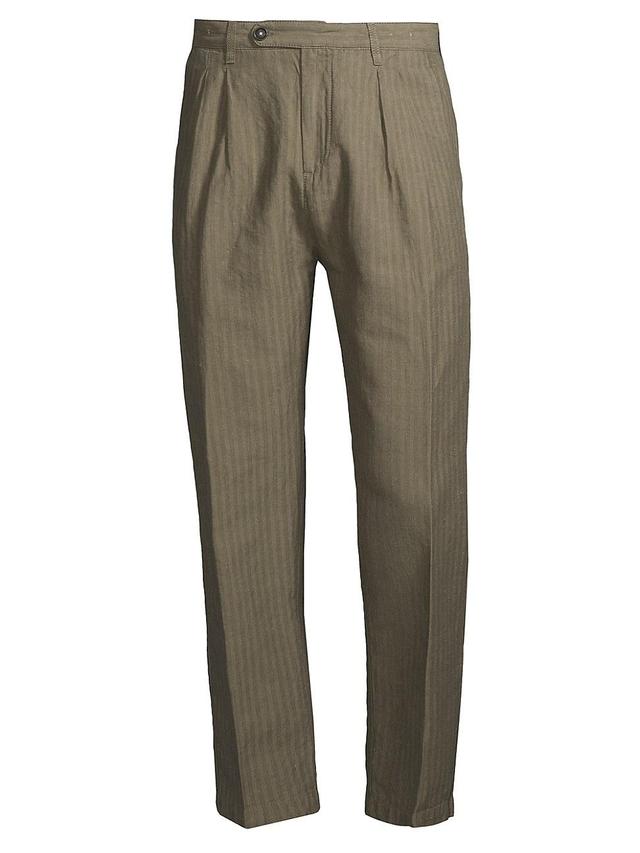 Mens Catch2 Pinstriped Linen & Cotton-Blend Pants Product Image