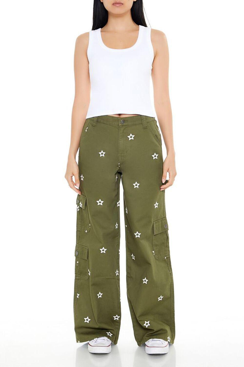 Star Print Cargo Pants | Forever 21 Product Image