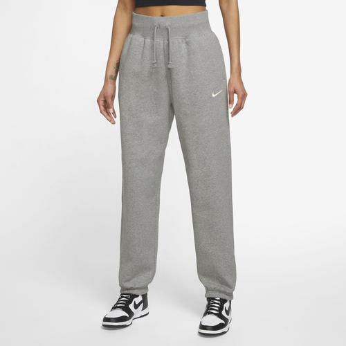 Nike Womens Style Fleece High Rise Pants - Grey/White Product Image