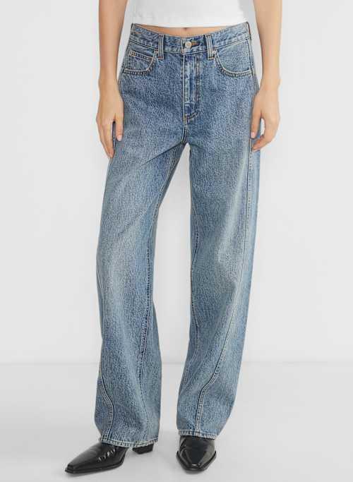 the ‘90s seamed hi-rise barrel jean Product Image