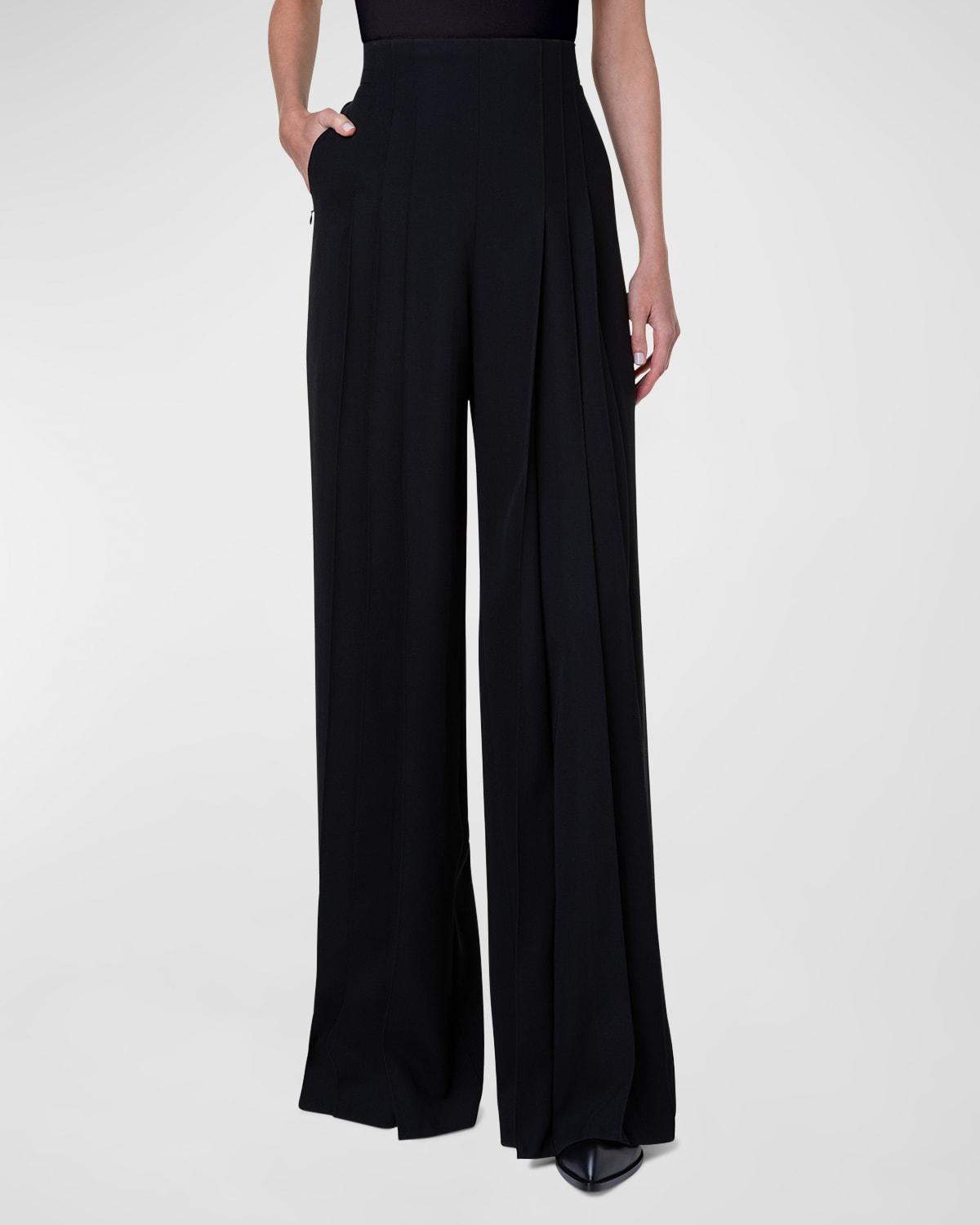 Womens Miyuki Wide-Leg Wool-Blend Pants product image