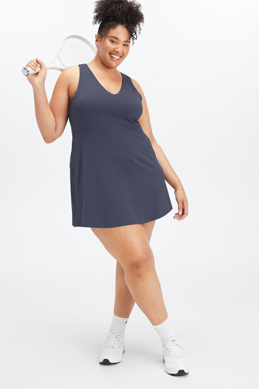 Fabletics Universal Tennis On-The-Go Dress Womens blue plus Size 2X Product Image