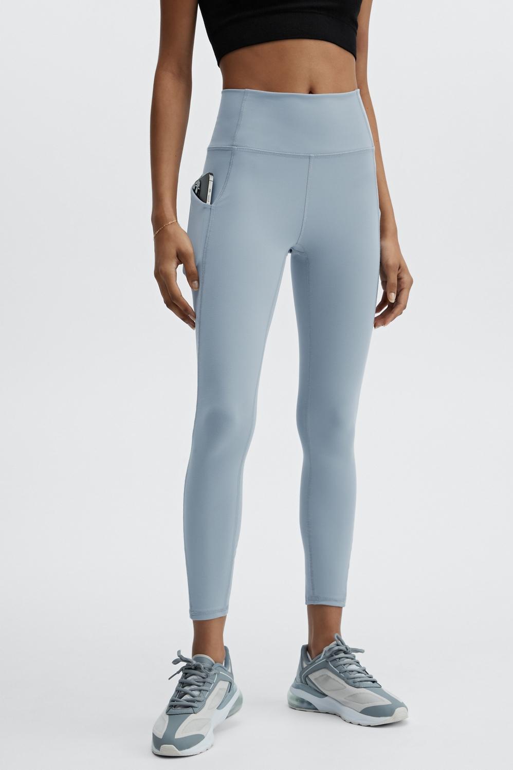 Fabletics Oasis High-Waisted 7/8 Legging Womens blue Size XXS Product Image