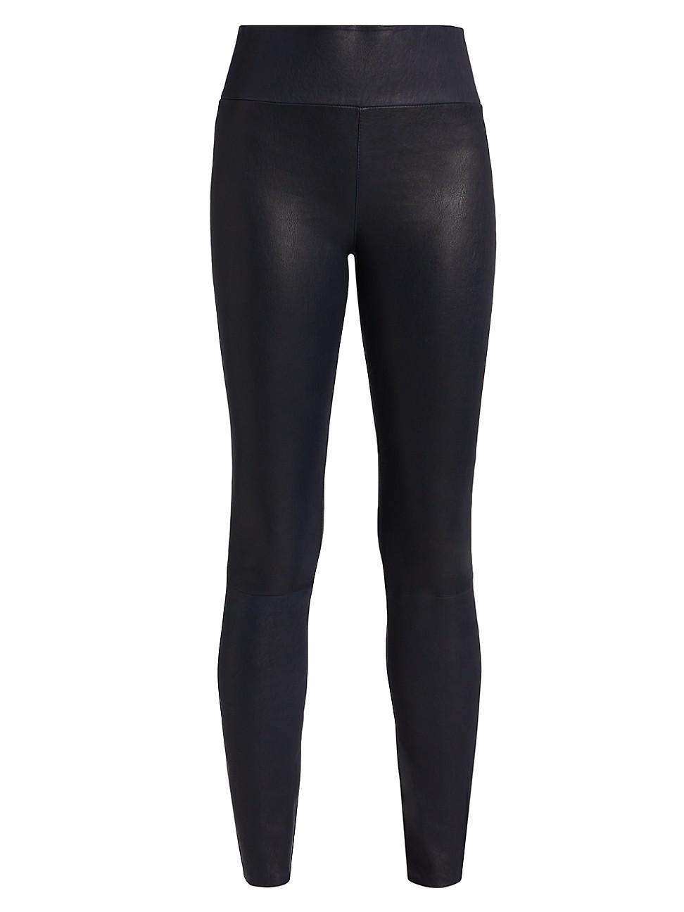 Womens Leather Ankle Leggings Product Image