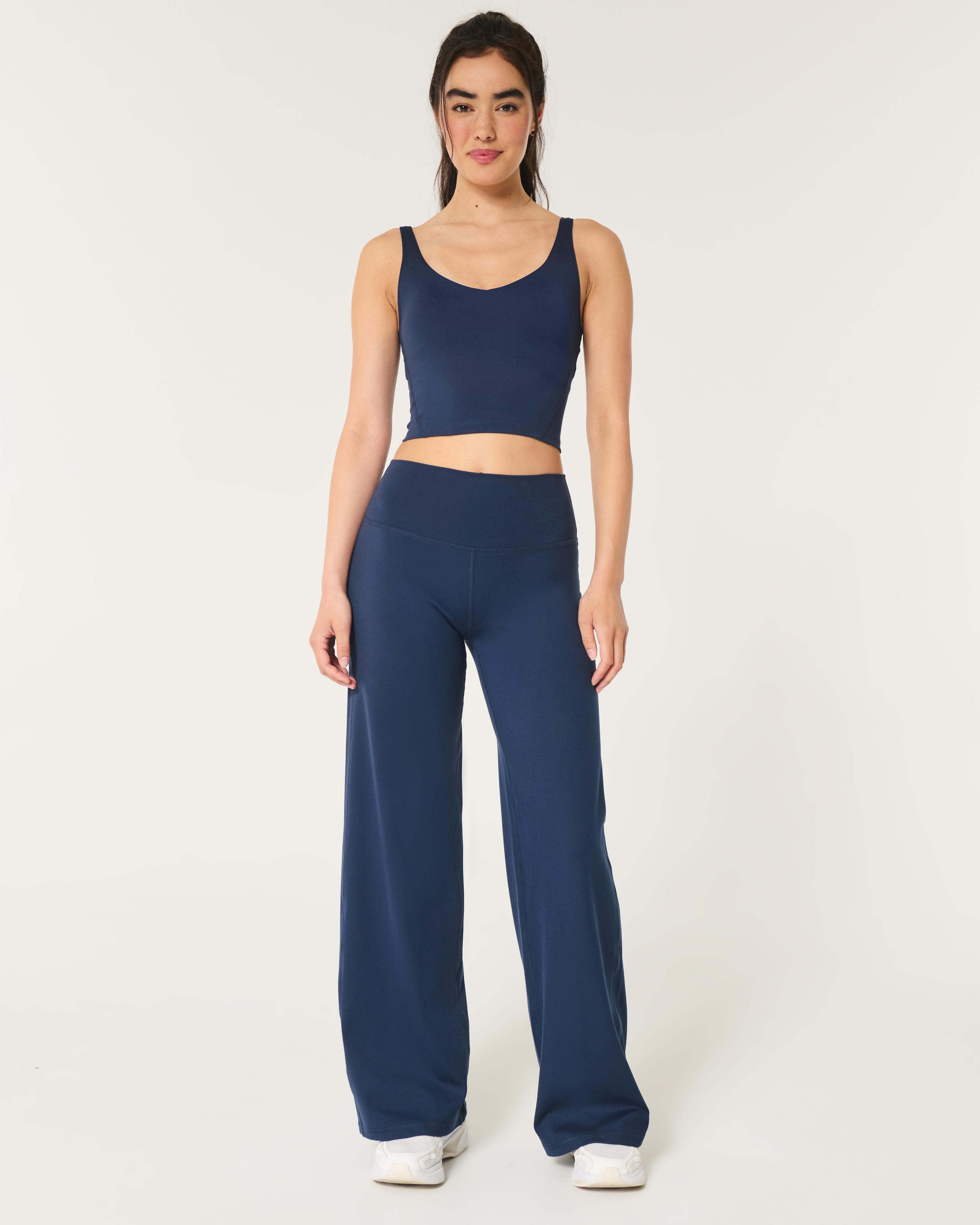 Gilly Hicks Active Recharge Wide-Leg Foldover Waist Pants Product Image