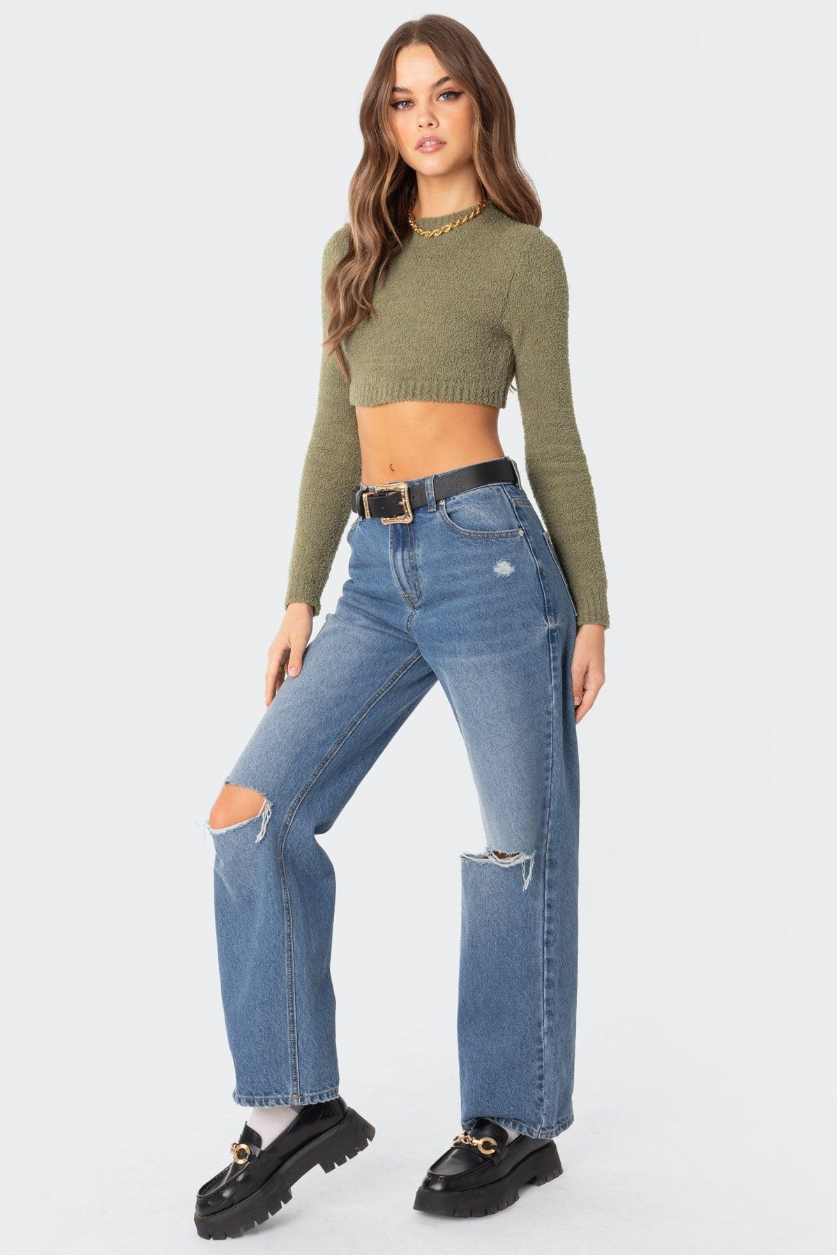 Blaire Super Soft Cropped Sweater Product Image