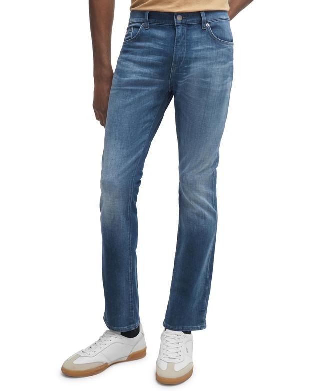 Mens Slim-Fit Jeans in Italian Cashmere-Touch Denim Product Image