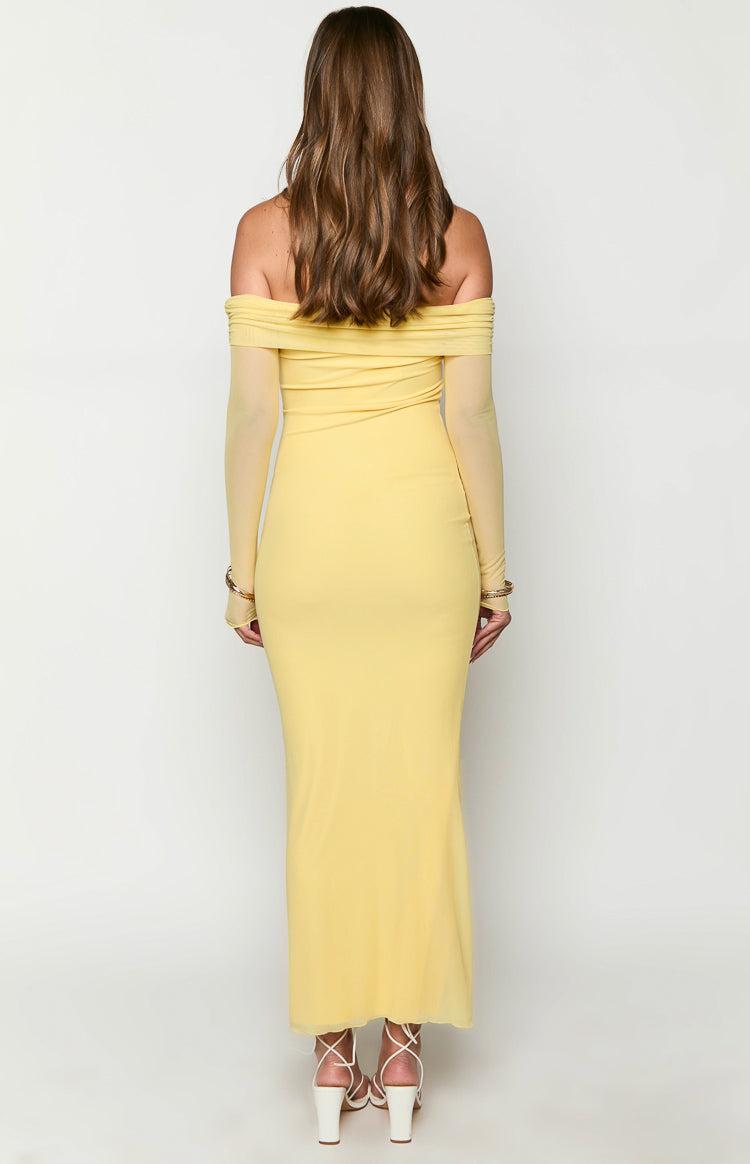 Coraline Yellow Long Sleeve Maxi Dress Product Image