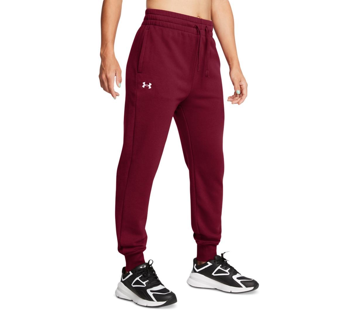 Womens Under Armour Rival Fleece Joggers Red Product Image