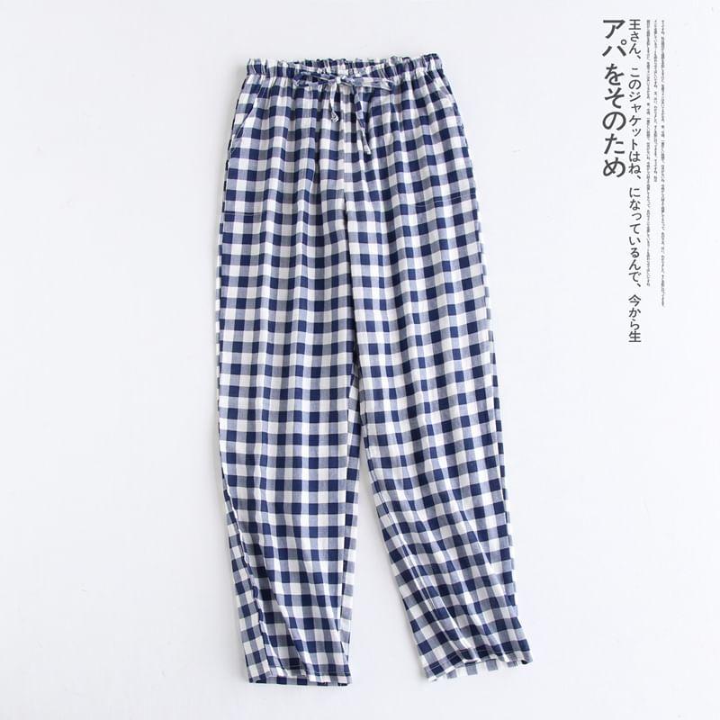 Couple Matching Plaid Pajama Pants (Various Designs) Product Image