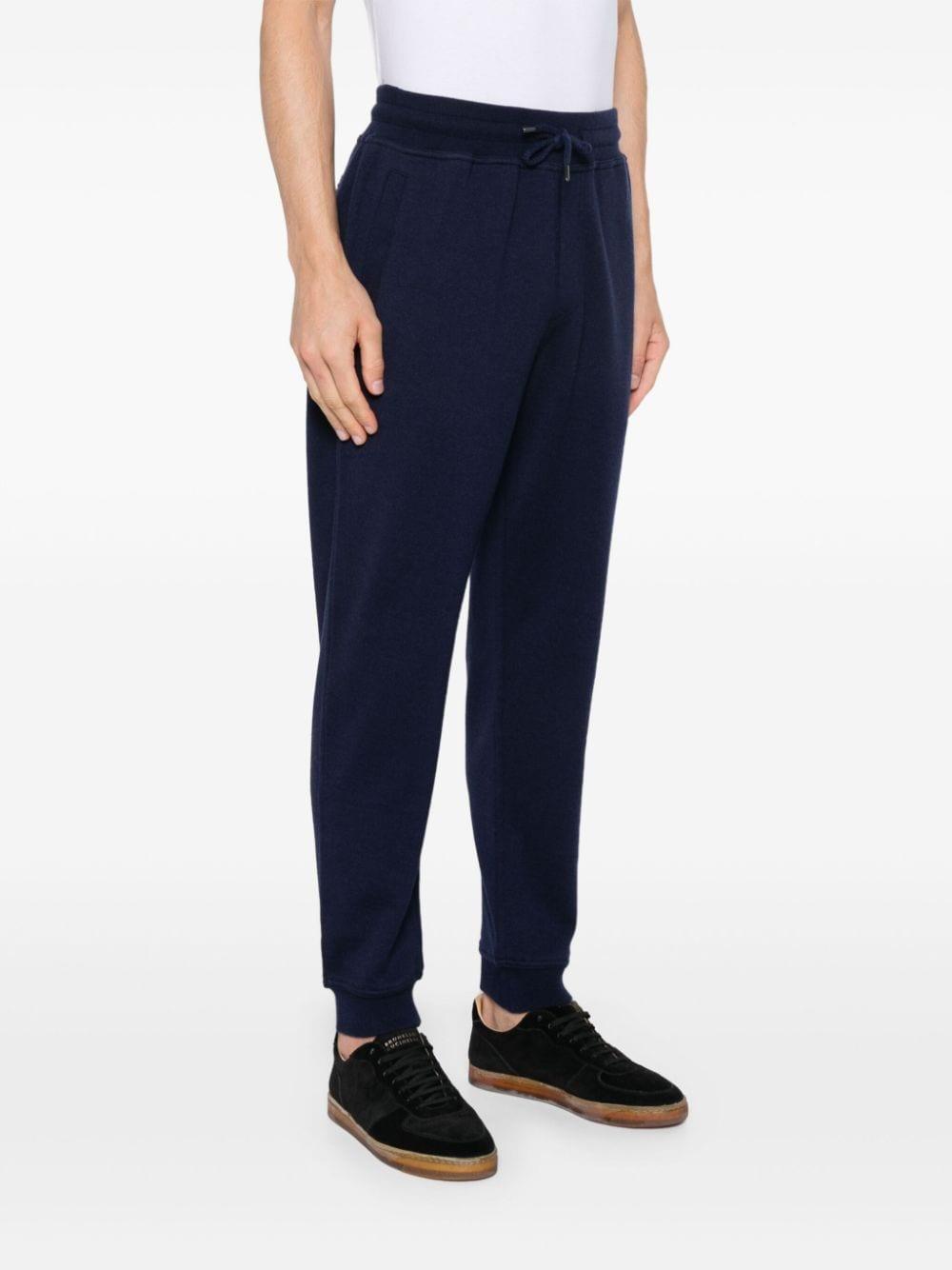 BRUNELLO CUCINELLI Double Cloth Trousers In Blue Product Image