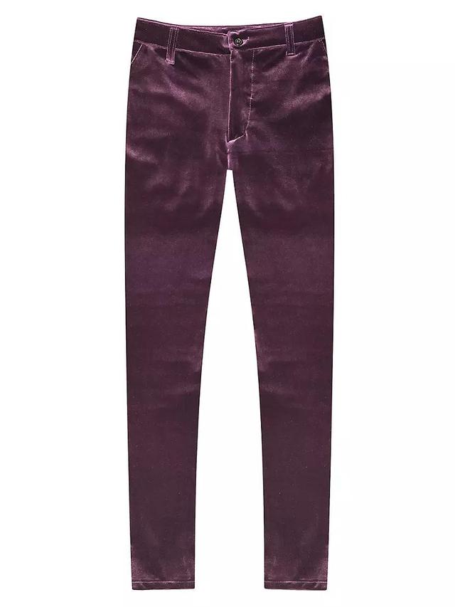 Velvet Flat-Front Pants Product Image